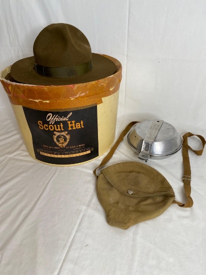 Boy Scouts of America Official Scout Hat and Mess Kit