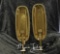 Pair of Brass Candlestick Sconces