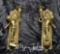 Lacquered Brass Cherub Sconce Pair