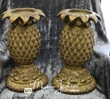 2 Pineapple Candle Holders