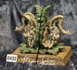 Elephant Head Bookends