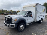 2011 Ford F550 XLT Super Duty, Power Stroke 6.7L Diesel, 6 Wheel, 13' Utility Cube Truck, Rear
