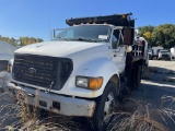 2002 Ford F750XL Super Duty, 6 Wheel Dump Truck, 10' Dump Bed, 10' Boss Plow, CAT Diesel Motor, 7