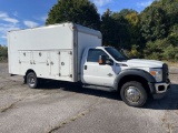 2013 Ford F550 14' Cube Body, Diesel, 6 Wheel, Odom: 146,645, Vin#: 1FDUF5GT0DEB48232 (STARTS W JUMP