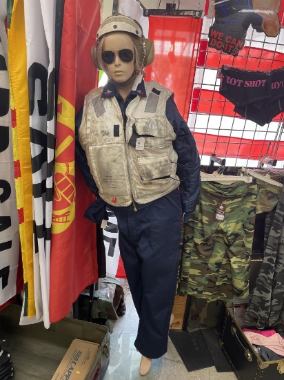 US Coast Guard Survival Outfit Mannequin Complete Current Vintage, 75" Height, NO SHOES