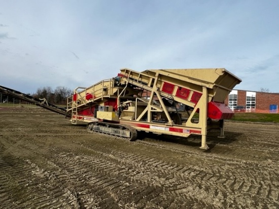 2020 R.D. Olson #616 Portable Rubber Track Screener, 6' x 16' Deck with Cat Diesel 74 HP C3.4B Motor