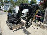 Yanmar #V1027-2 Rubber Track Crawler Excavator w/ Pusher & Scoop Bucket, Lifting Hook, 21