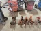 (Lot) (8) Jack Stand, (2) Wheel Dolly, and Mechanics Stool