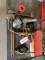 (Lot) Bottle Jack, Vise, Wrench, In One Area