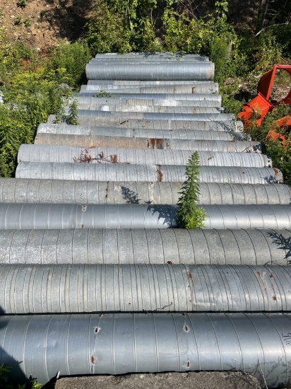 (25) 16"Dx10'Spiral Duct Straight Sections