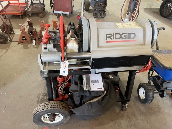 Rigid Portable #1224 1/4"X4" Threader W/Foot Petal + Attach And Dies