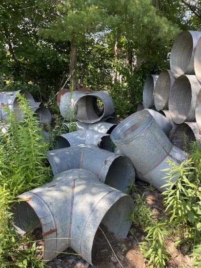 (Lot) 24"D Y Duct Fitting Approx. (12) Qty.