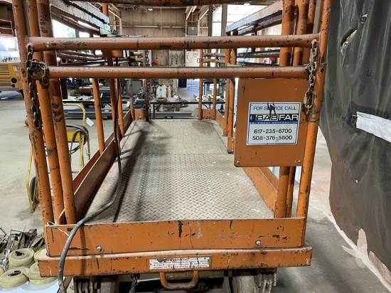 Hunter #2135 Man Scissor Lift with Extendable 6' Platform, #SC87, 750Lb. Capacity