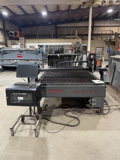 Arc Light Dynamics 5x10' Plasma Cutter w/ Traveling Head, Portable Control Unit and Hypertherm Power
