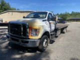 2019 Ford F650 Super duty Rollback Single Axle Truck VIN: 1FDNF6AYXKDF06843 26,000 Pound GVWR V10 Ga