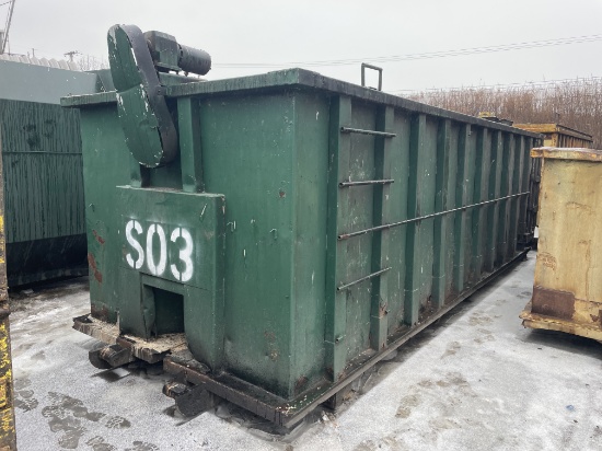 Steel Container w/Leveling Motor & Unit, 21' x 7' x 80"H, 855 CuFt