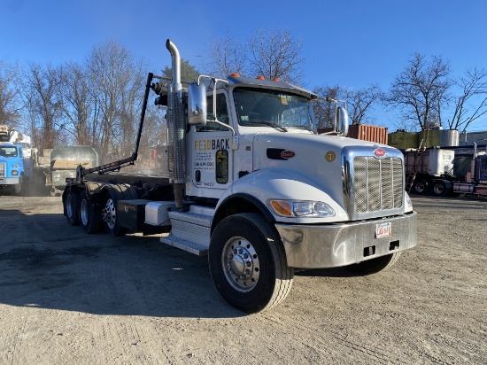 2022 Peterbilt #348 Tri Axle Roll Off Truck, Odom: 111,558, Hrs: 10.5, VIN#: 2NP3XJEZ1NM794319