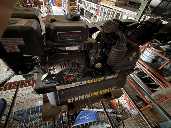 Central Pneumatic 30 Gallon 180PSI Air Compressor S/N:0600387 (On Pallet)