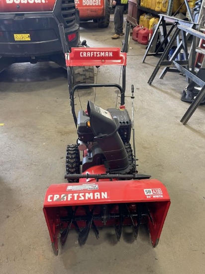 Craftsman #SB410 24"" Walk Behind Snow Blower w/ 208CC Gas Engine