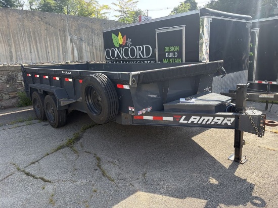2023 Lamar Tandem Axle Commercial Dump Trailer, Pintle Hitch, GVWR: 9,900 Lbs, 16'L x 80"W, VIN#: 5R