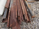 Miscellaneous Stack of Metal Tubing, Channel Iron, Pipe, and Bidwell Rail