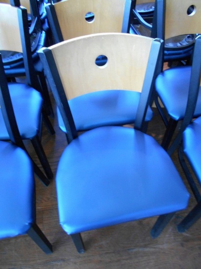 BLUE PADDED CHAIRS