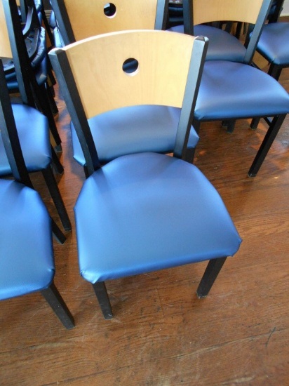 BLUE PADDED CHAIRS