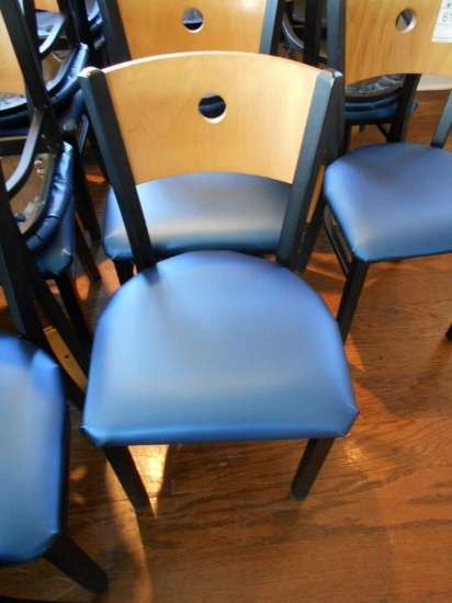 BLUE PADDED CHAIRS