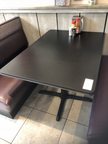 30"X42" BLACK PEDESTAL TABLE
