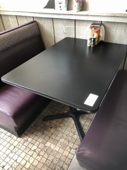 30"X42" BLACK PEDESTAL TABLE
