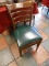 LADDER BACK CHAIR W/GREEN PADDED SEATS