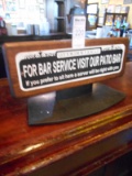 BAR SERVICE SIGN