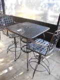 HI-TOP PATIO TABLE W/2 CHAIRS