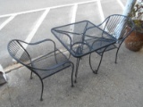 OUTDOOR TABLE W/2 CHAIRS