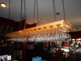 HANGING GLASS RACK W/GLASSES