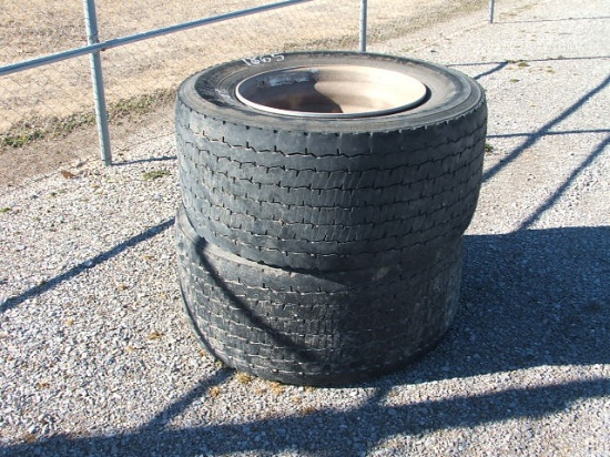 2 - 445/50x22.5 Super Single Tires