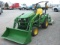 JD 1023E WITH LOADER, BUCKET & MOWER