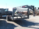 TOP HAT 20’ GOOSENECK FLATBED LOW BOY TRAILER WITH RAMPS