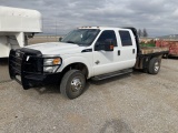 2013 FORD F350 CREW CAB DUALLY WITH FLATBED