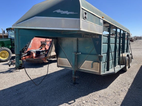1999 PONDEROSA 16' LIVESTOCK TRAILER