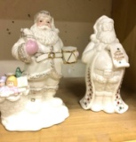 2 Piece Lenox Santa Figurines