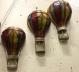 3 Piece Metal Hot Air Balloon Wall Art- Part of Home Staging Business