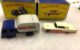 2 Vintage Lesney Matchbox with Boxes #15 Refuse Truck and #75 Thunderbird