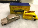 2 Vintage Lesney Matchbox #44 Rolls Royce Phantom V with Box and #42 Evening News