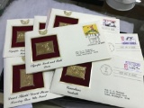 7 Gold First Issue stamps