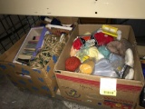 Yarn, Ribbon and other Craft Supplies- 3 boxes Full