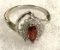 Marquise Cut Red Ruby Ring Size 7