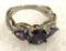 Infinity Cross Purple Amethyst Ring Size 8
