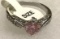Pink Crystal with CZ Ring Size 8
