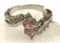 Marquise Cut Pink Topaz Ring Size 8